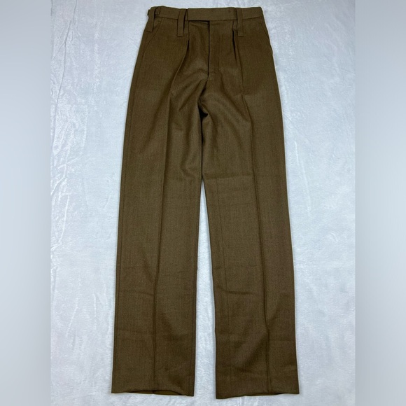 Vintage British Military Uniform Wool Army Trousers 33x38